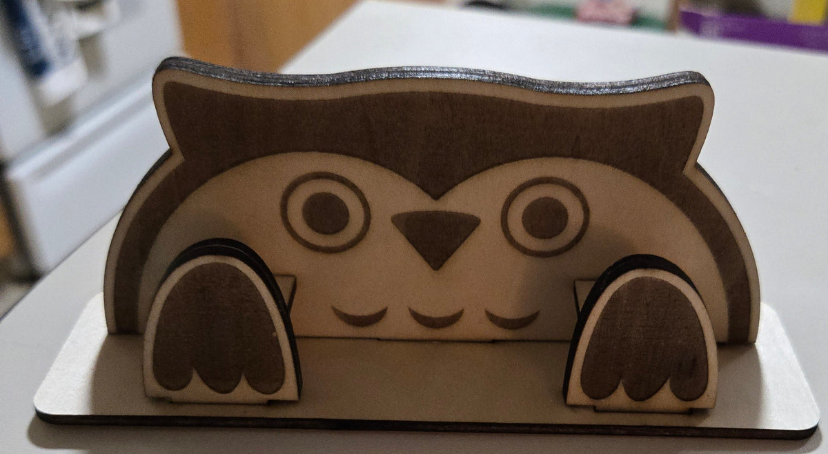Wooden Owl Glasses Holder | Eyeglass Stand | Nightstand Organizer | Cute Desk Decor | Laser Engraved Wood