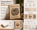 Personalized 9x12 Sketchbook | Custom Engraved Journal | Blank Page Art Notebook | Unique Gift